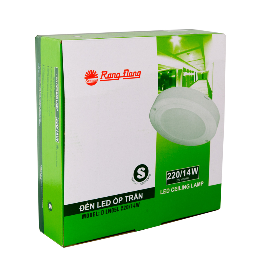 Đèn LED ốp trần ĐK 220/14W Rạng Đông