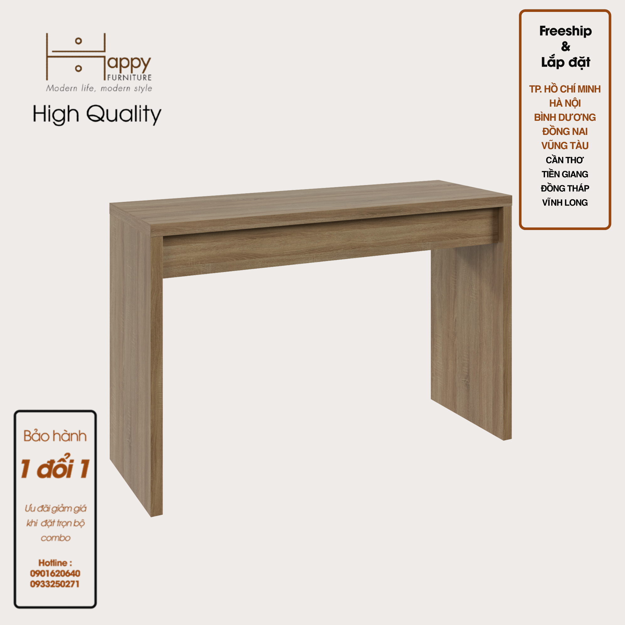 Hình ảnh [Happy Home Furniture] DOOBIE, Bàn trang điểm - ngăn kéo,  120cm x 41cm x 78cm (DxRxC), BAN_001