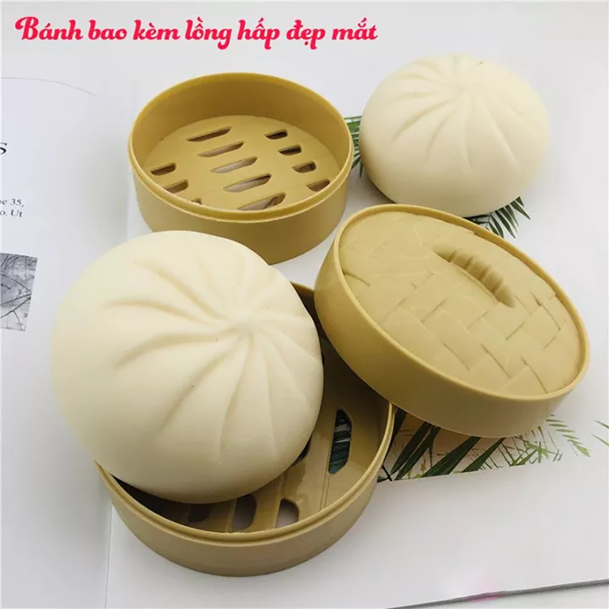 Bánh Bao Giảm Stress Căng Thẳng Squishy Mochi Bóp Tay Mềm Dẻo Silicon Cute Dễ Thương Mô Hình Có Hộp Mini Giá Siêu Rẻ