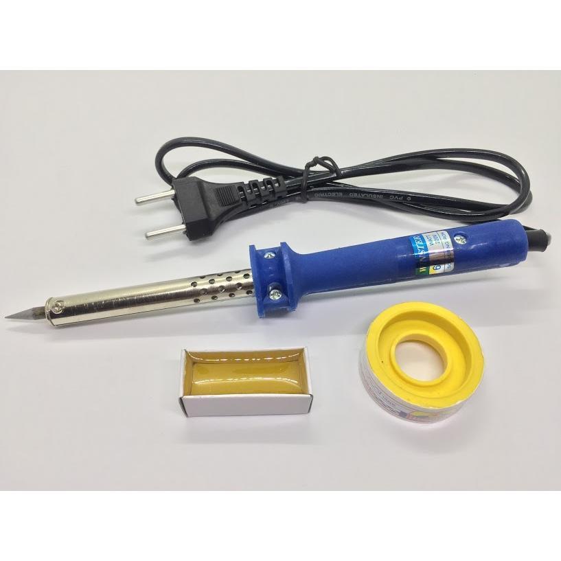 Com bo 3 sản phẩm : Mỏ hàn thiếc 60w kèm nhựa thông và 1 cuộn thiếc hàn nhỏ