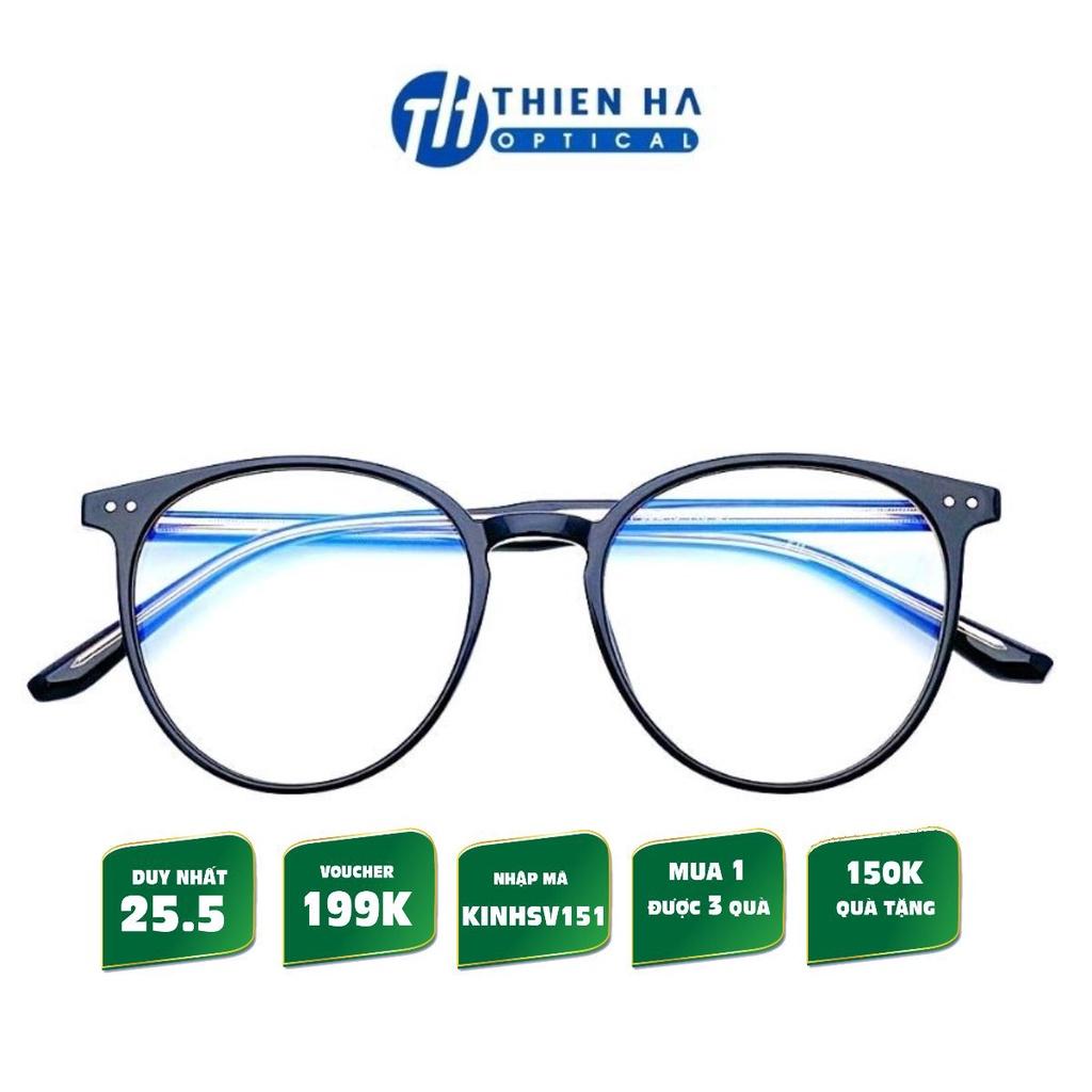 Gọng kính tròn nữ Thiên Hà Optical form tròn chất liệu nhựa Tr90 bền nhẹ càng cốt thép màu sắc kính thời trang P801