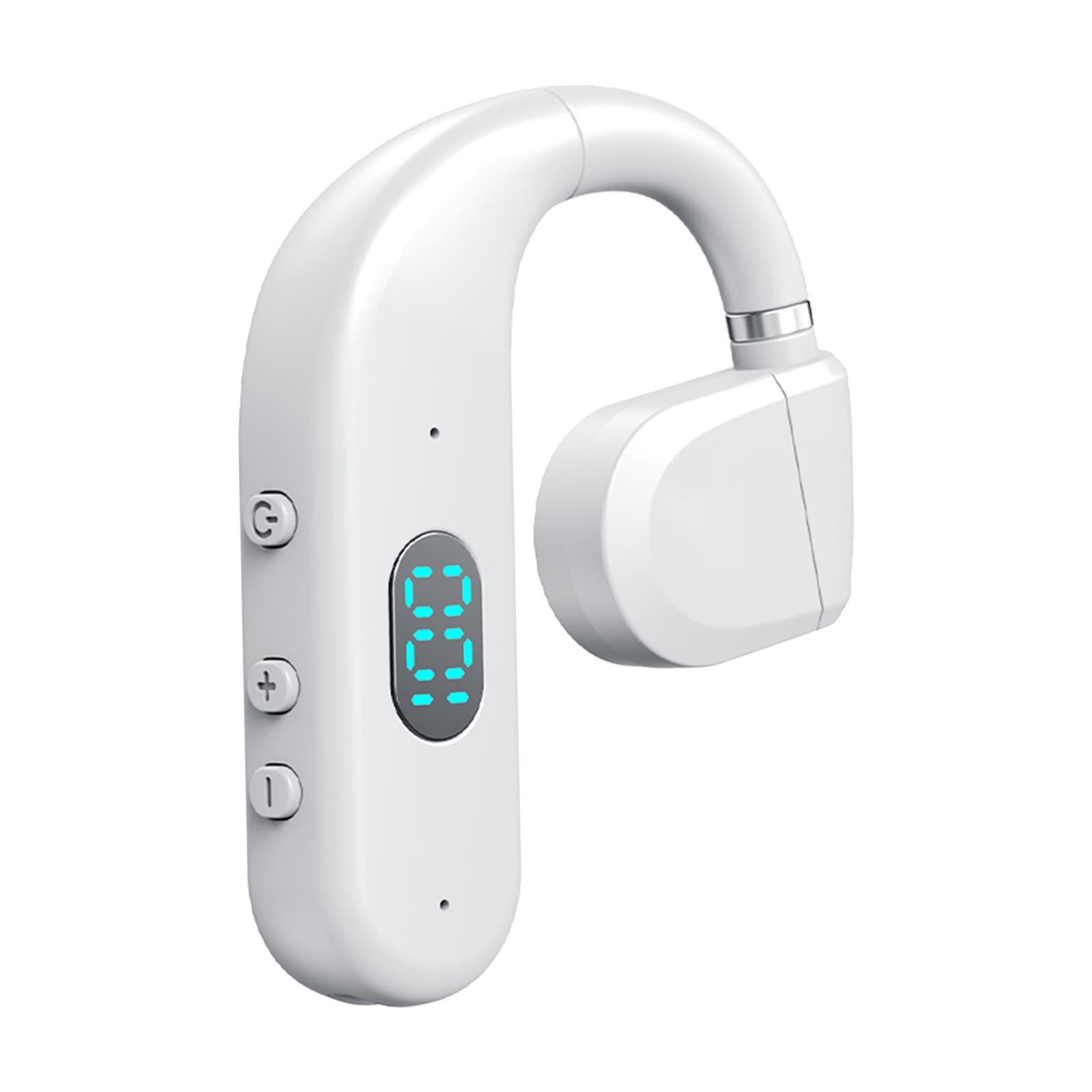 Single Ear Headphones Earbuds Earhook Noise Cancelling V5.3 Rotating Long Standby Time Ear Hook Headset Clip Cordless Headset for Gyms Office