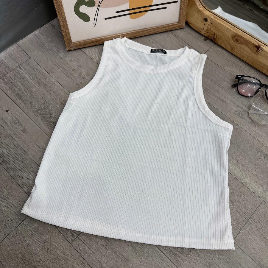 Áo croptop bigsize ba lỗ trơn không khoét nách sâu không lộ vòng một với nhiều màu để lựa chọn BIGSIZE CÔ NHỎ- G8 - Vàng chanh