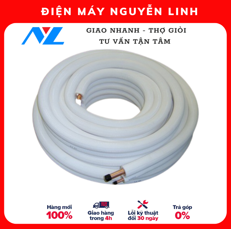 Cuộn 15m ống đồng Thái Lan LHCT 6,35mm x 9,52mm ( Dày 0,7mm )