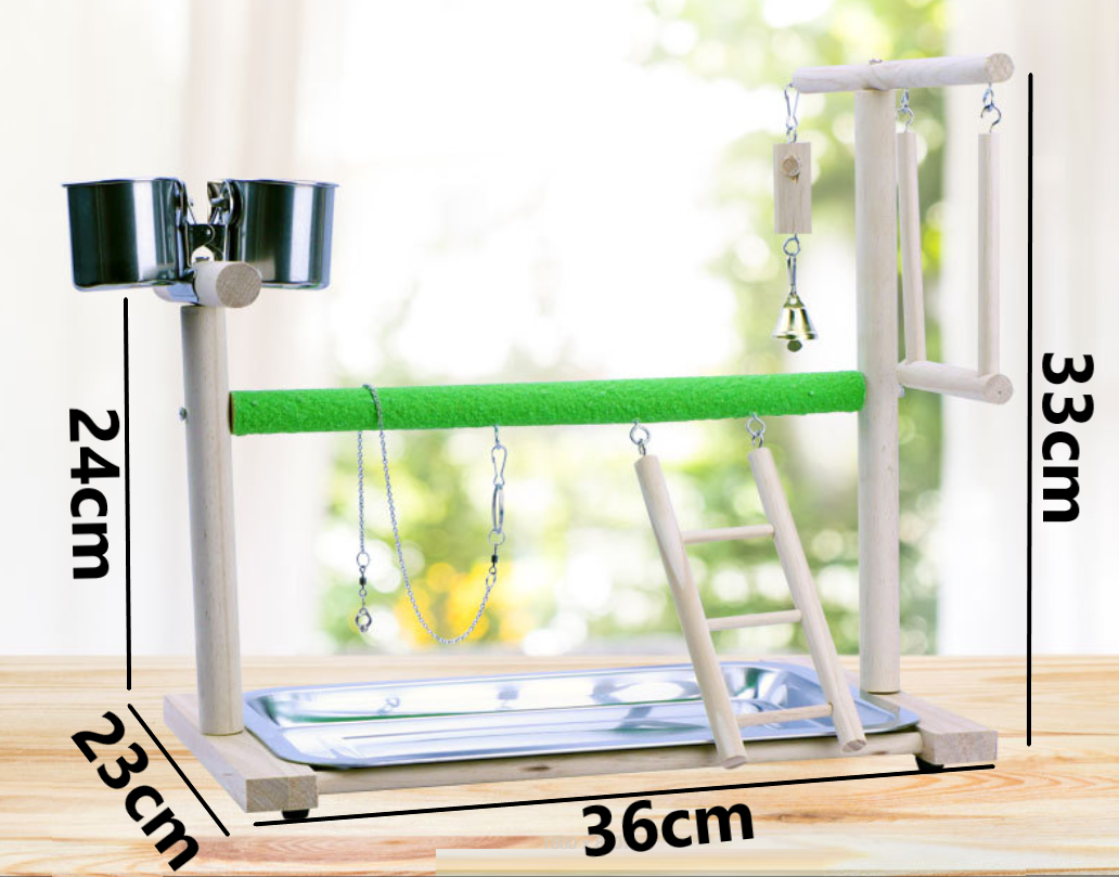 1 BỘ CẦU ĐẬU GỖ  CÓ KẾT HỢP CÂY ĐẬU MÀI MÓNG CHO YẾN PHỤNG, LB, COCK, SUN, GREENCHECK, LORY, CÁC DÒNG CHIM NHỎ