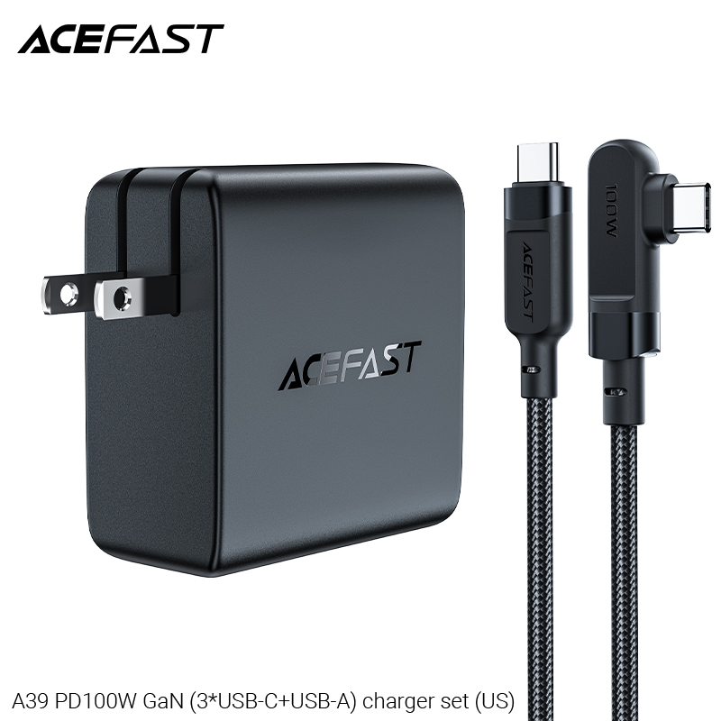 Hình ảnh Sạc Acefast PD 100W 4 cổng 3xUSB-C + USB-A (US) - A39 Hàng chính hãng Acefast