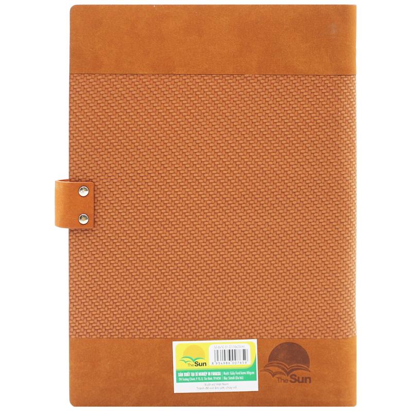 Sổ Bìa Da Kẻ Ngang 200 Trang 80gsm - The Sun SC 01-22 - Màu Da Bò