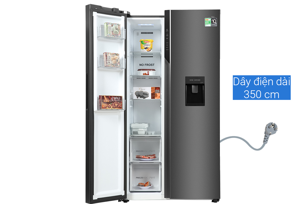 Tủ lạnh Aqua Inverter 524 lít AQR-SW541XA(BL) - Hàng chính hãng( Chỉ giao HCM)