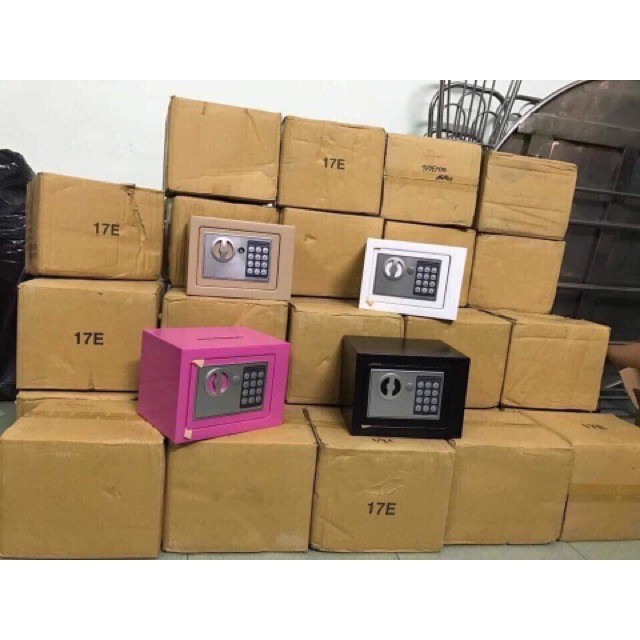 Két Sắt Mini SEKA 17E Khoá Điện Tử Chống Cháy Có Khe Đút Tiền - Màu Ngẫu Nhiên - Hàng Chính Hãng
