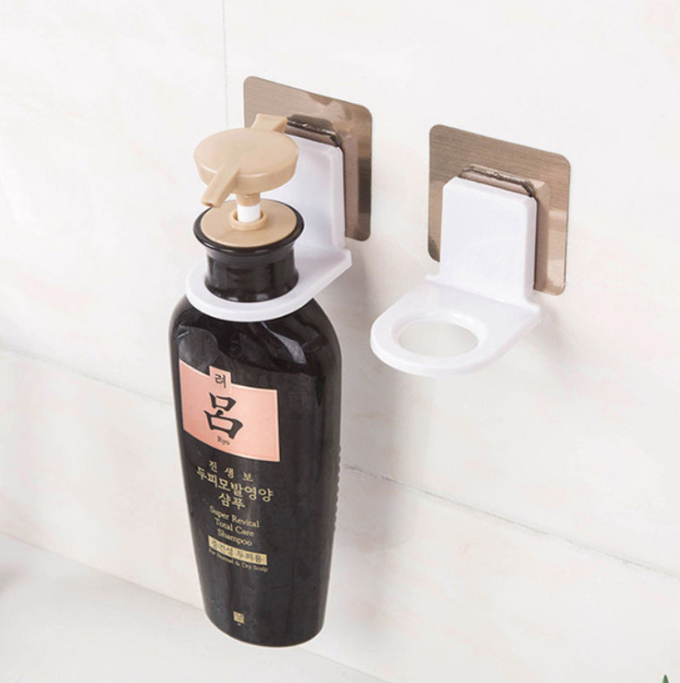 MÓC DÁN TREO BÌNH NƯỚC RỬA TAY, DẦU GỘI, SỮA TẮM…NHÀ VỆ SINH TIỆN DỤNG SP081432