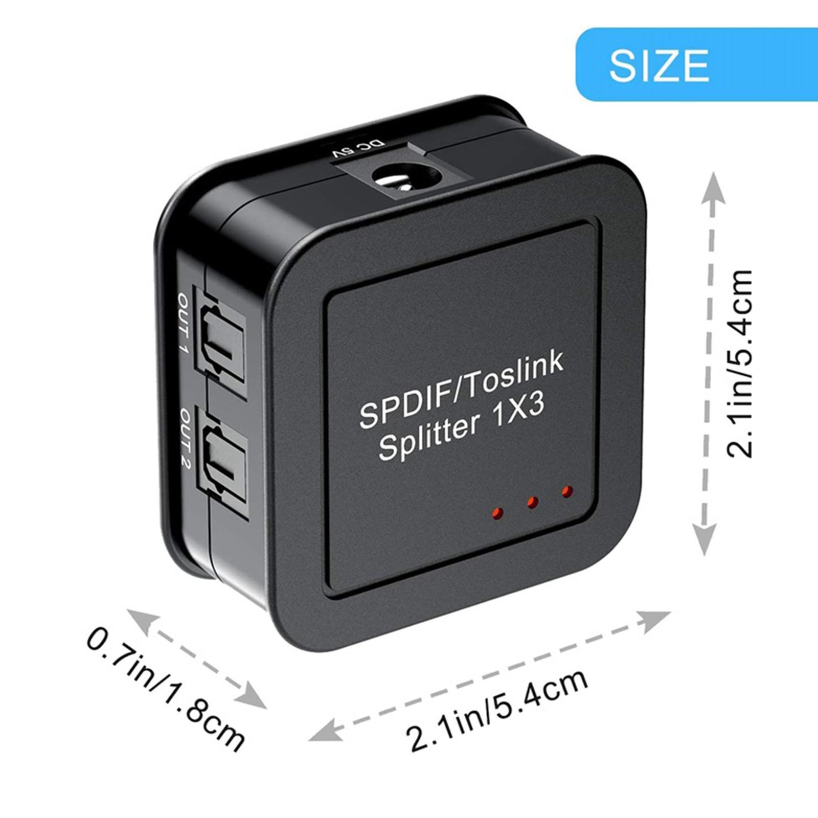 Digital Optical Audio Splitter Digital Fiber Divider EU