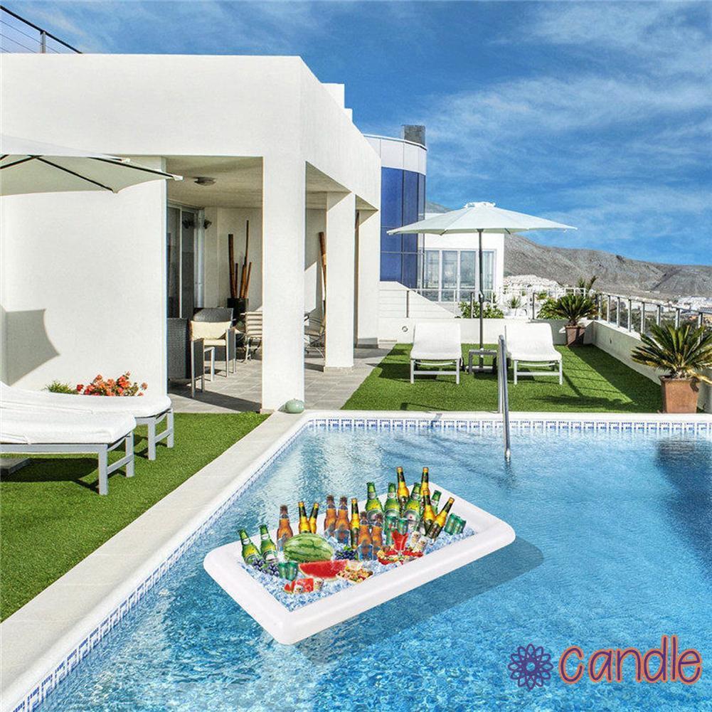 Khay đựng đá để thức ăn dạng bơm hơi nổi trên mặt nước