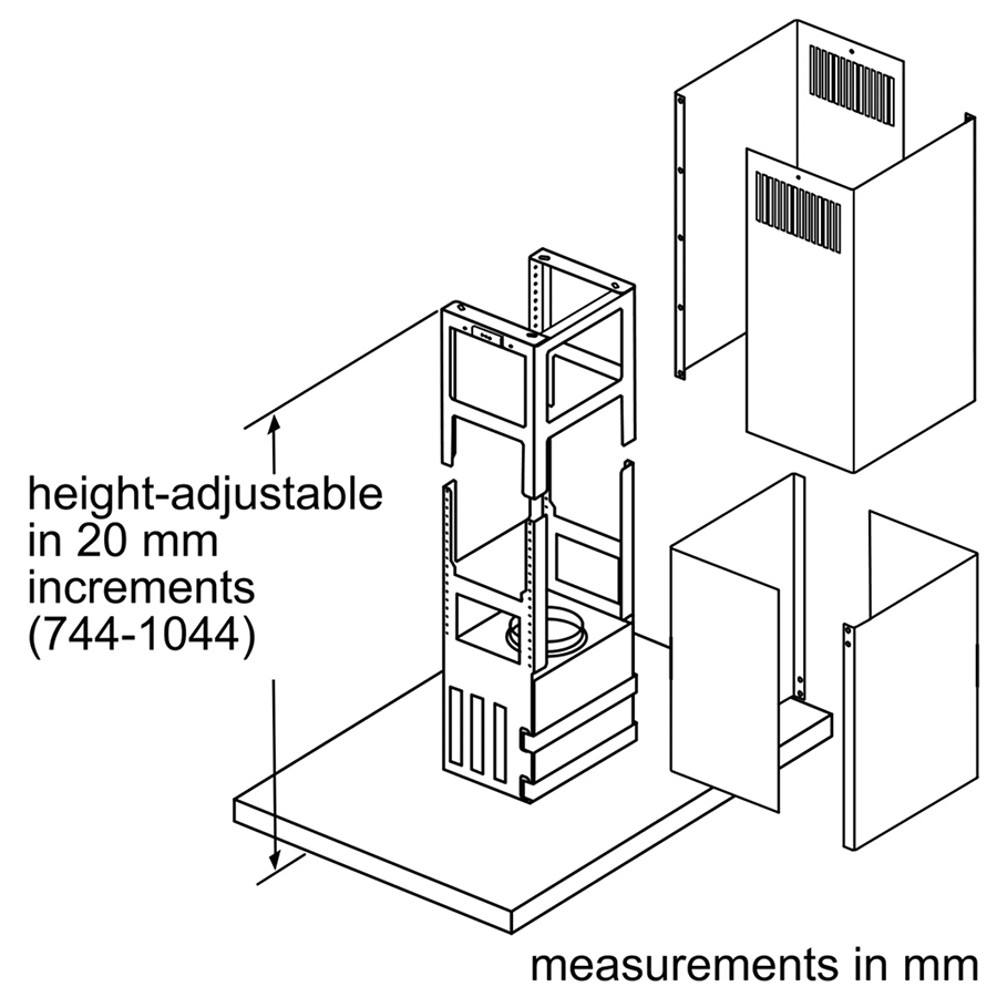 Máy hút mùi đảo Bosch HMH.DIB98JQ50B - Hàng chính hãng