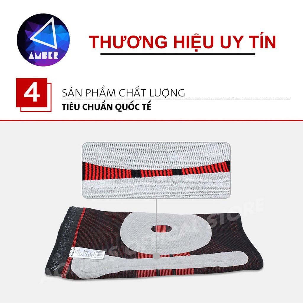 Đai Bảo Vệ Khớp Gối Amber, Đai Bó Gối Thể Thao Silicon Cao Cấp, 2 Lò Xo Trợ Lực, Hỗ Trợ Vận Động - AB01