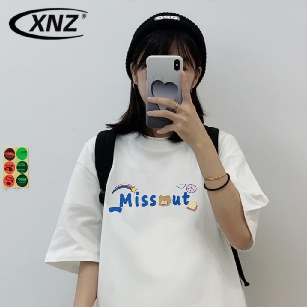 Áo thun tay lỡ MISSOUT GẤU phông Unisex nam nữ tee oversize form rộng pull Ulzzang Streetwear Hàn Quốc vải mềm