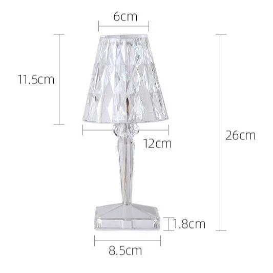 Đèn ngủ đèn bàn trang trí pha lê kim cương đủ màu có remote điều khiển tiện dụng