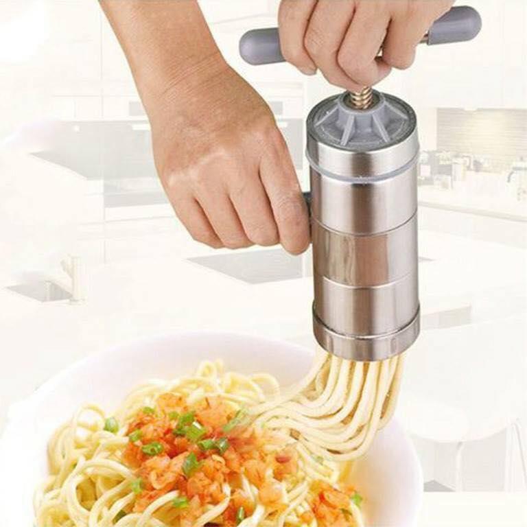 Dụng cụ làm bún tươi, mì, nui 5 đầu thay chất liệu 100% inox cao cấp, dễ dàng làm các món ăn ngon ngay tại nhà, đảm bảo an toàn thực phẩm cho gia đình, dễ vệ sinh sau khi dùng