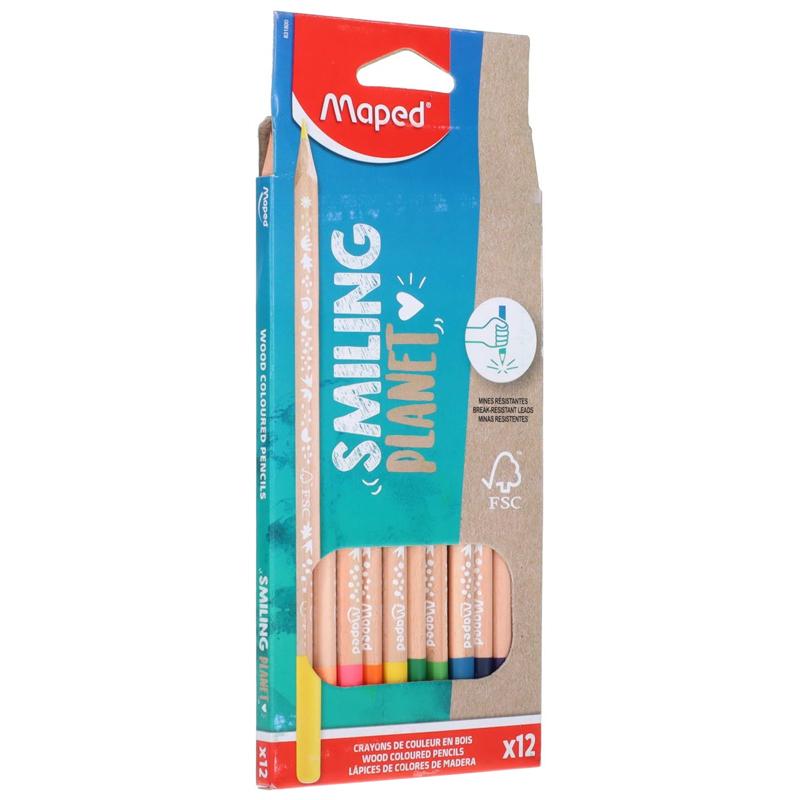 Hộp 12 Chì Màu Smiling Planet - Maped 831800FC