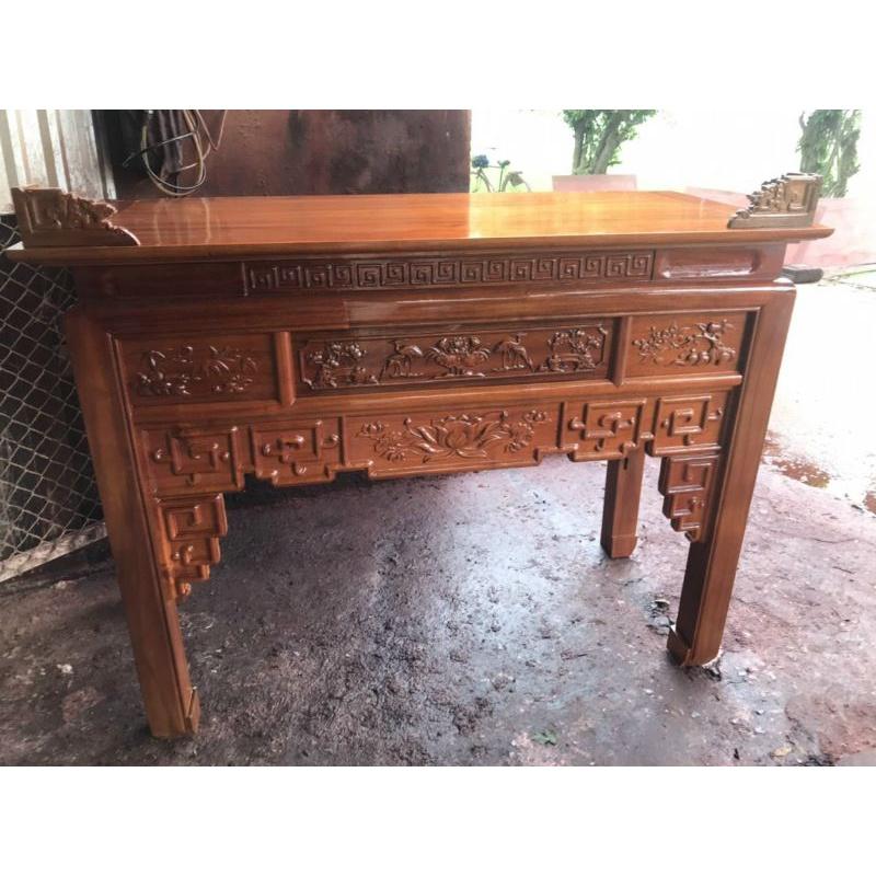 ban thờ gỗ mít.Dài 1m75 rộng mặt 81 cao 1m27 giá thật