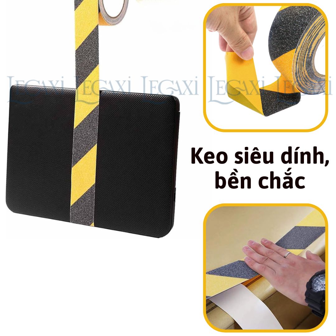 Hình ảnh Băng Dính Chống Trơn Trượt Rộng 5cm Dài 10 Mét Sàn Nhà Cầu Thang Bậc Thềm Tránh Bước Hụt An Toàn Legaxi