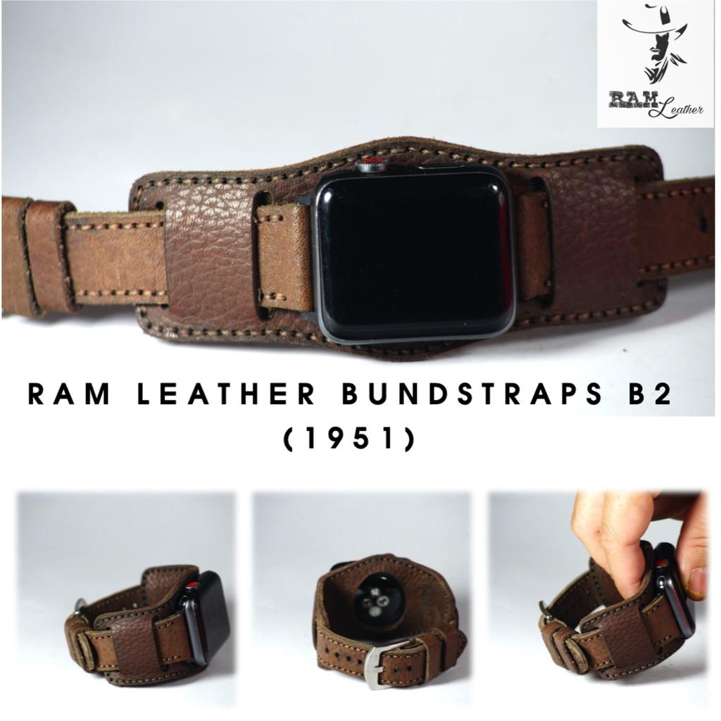 Dây đồng hồ da bò handmade - RAM 1951 + B2 (tặng khóa, chốt, cây thay dây)