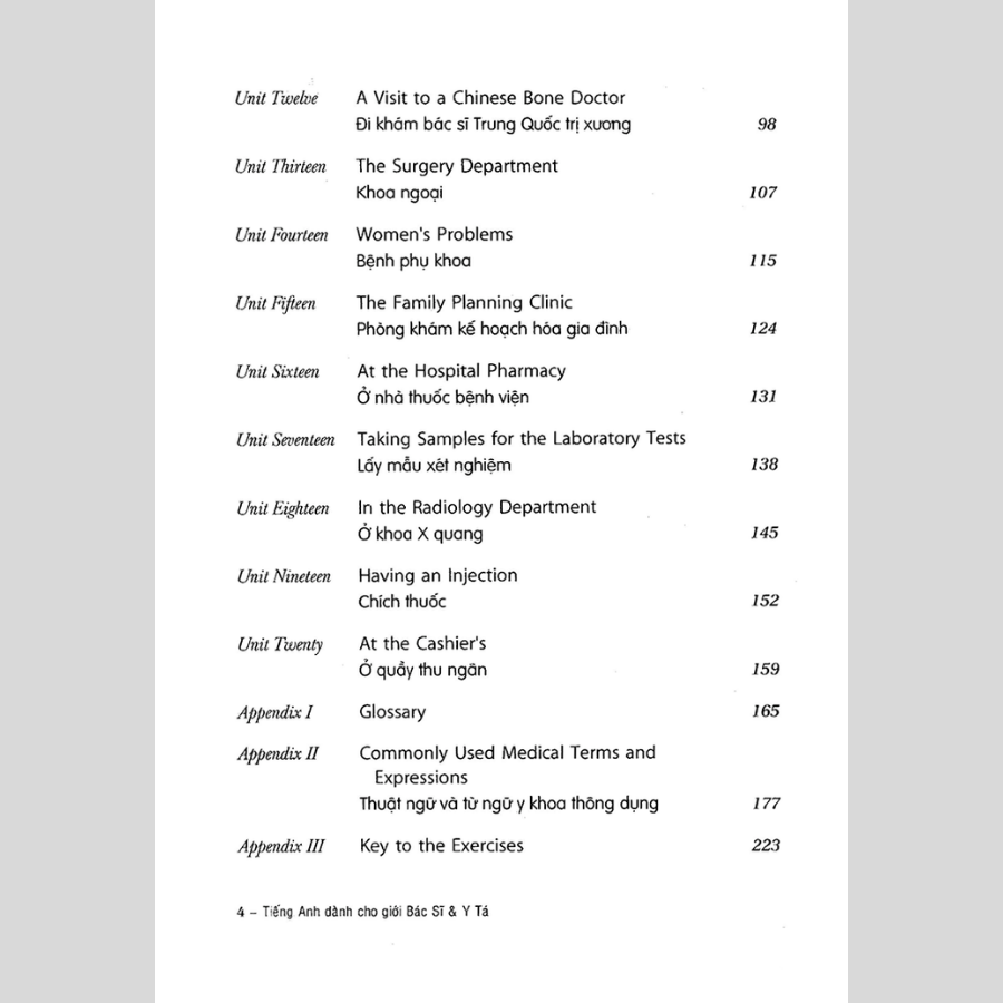 Sách Tiếng Anh Dành Cho Giới Bác Sĩ &amp; Y Tá