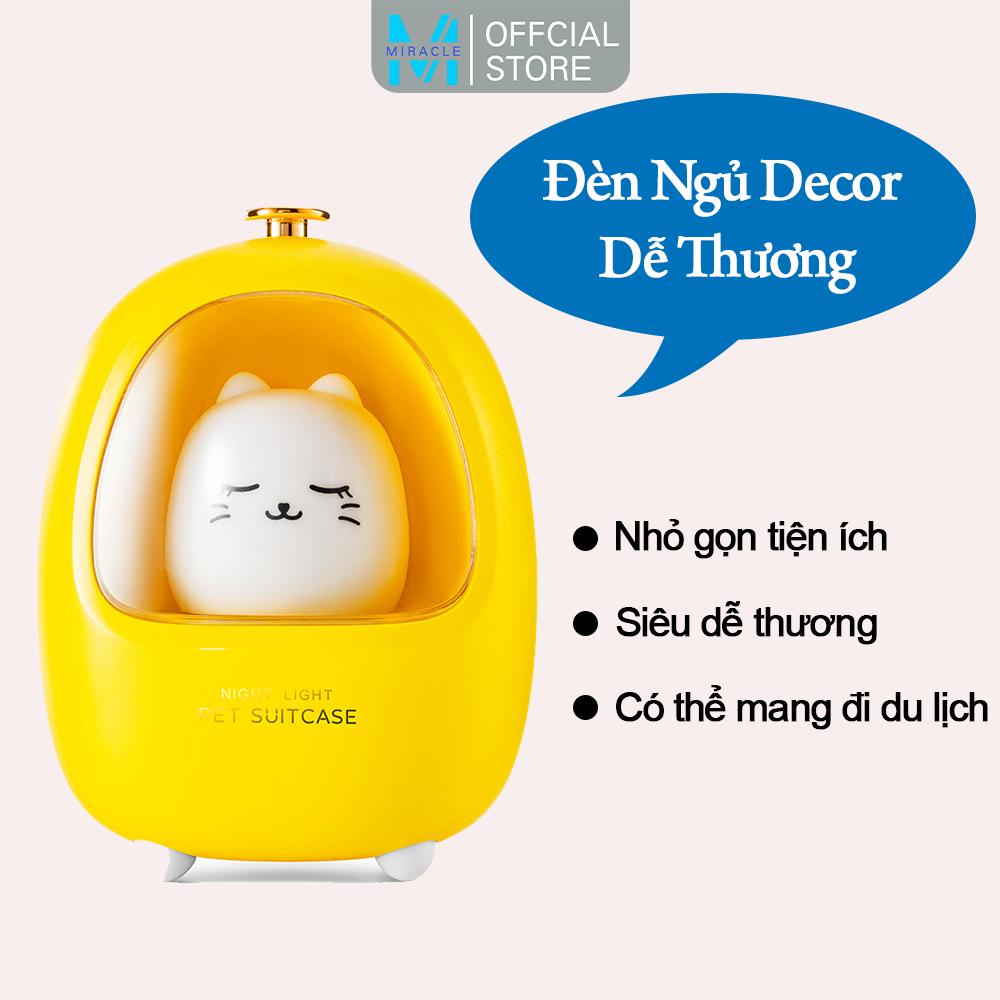 Đèn ngủ decor hình thú cưng M1148, đèn trang trí phòng ngủ dễ thương cho bé cổng sạc USB công suất 3W-K1837