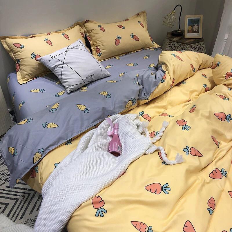 Bộ chăn ga gối Cotton Poly M2T Bedding drap giường đệm Hàn Quốc - PL Củ Cà Rốt