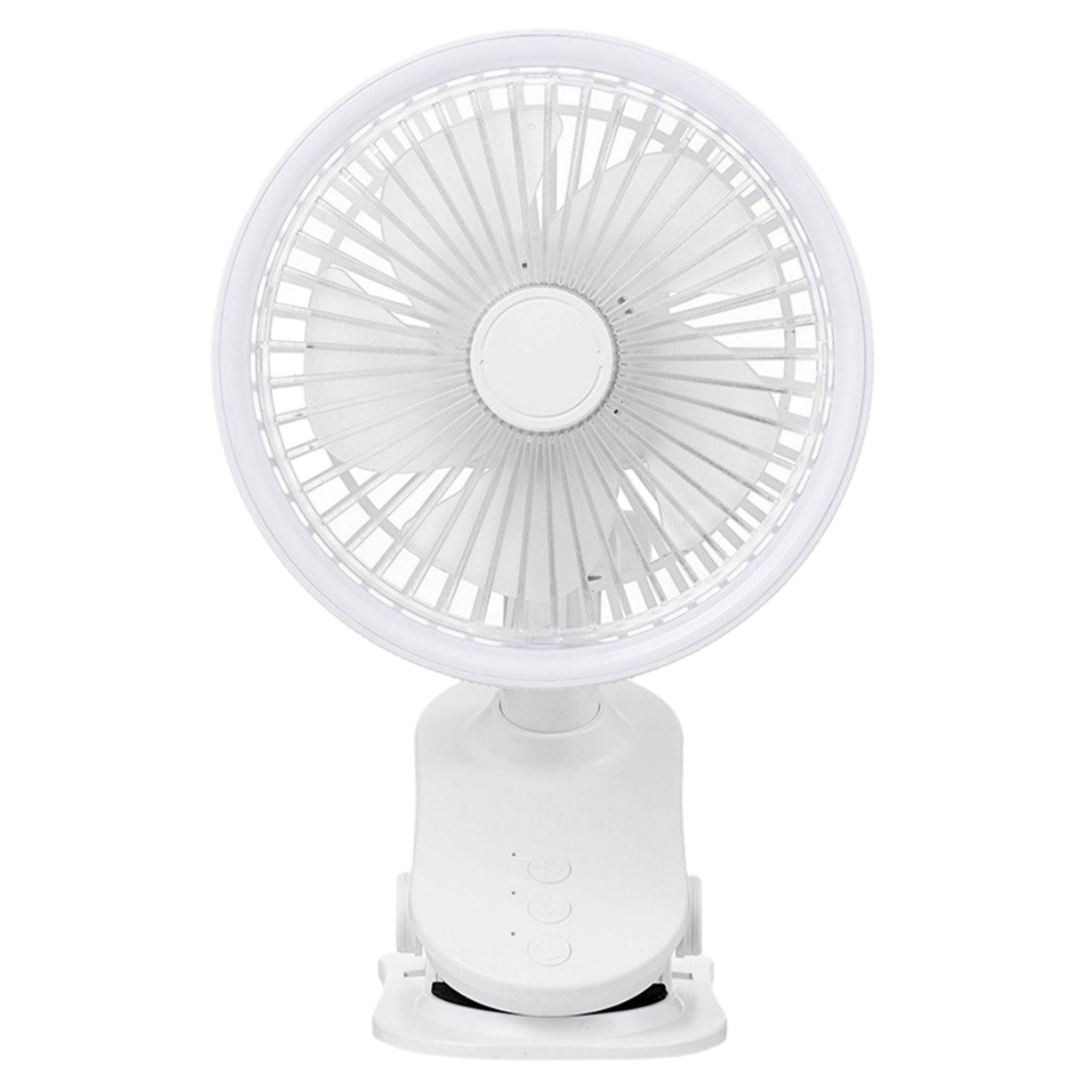 Adjustable Mini Clip Cooling Fan USB Desk Fan for Baby Stroller Indoor Outdoor 3D Shaking
