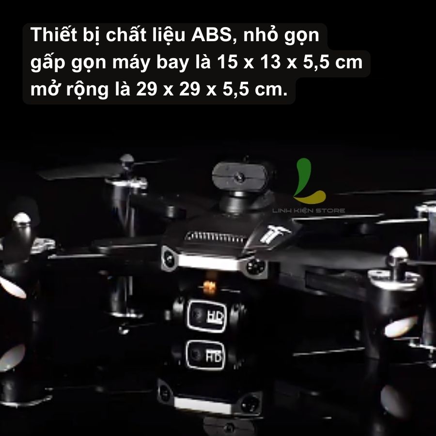 FIycam mini P9 - Thiết bị bay giá rẻ trang bị camera kép 4k, cảm biến chống va chạm trên không, pin 2500mA