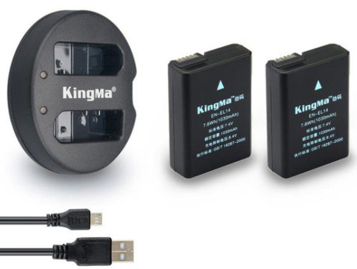 Combo pin sạc Kingma cho Nikon EN-EL14, Hàng chính hãng