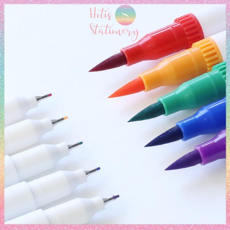 Bút lông hai đầu tô màu vẽ tranh gốc nước viết calligraphy Double Head- Bộ 12/24/36 màu