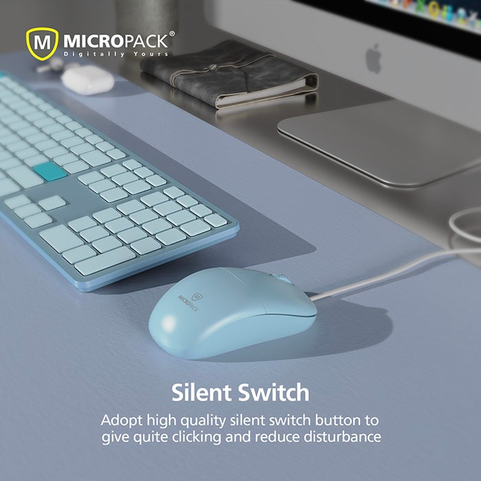 Chuột Có Dây MicroPack COMFY MINI 2 M-105 Hình Dạng Đa Sắc Màu Dễ Dàng Kết Nối Máy Tính Của Bạn Qua Cáp USB Hàng Chính Hãng