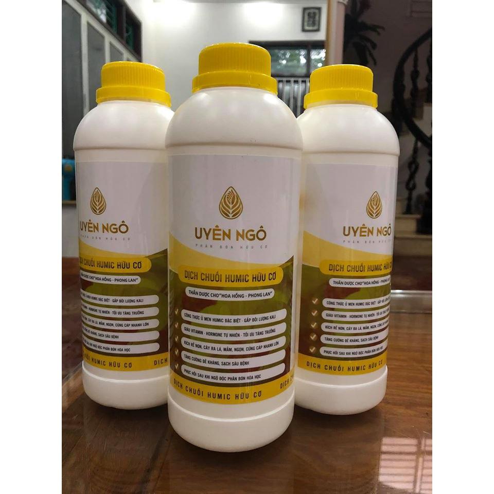 Phân bón Dịch chuối chín đậm đặc ủ trứng và humic Uyên Ngô -1 lít