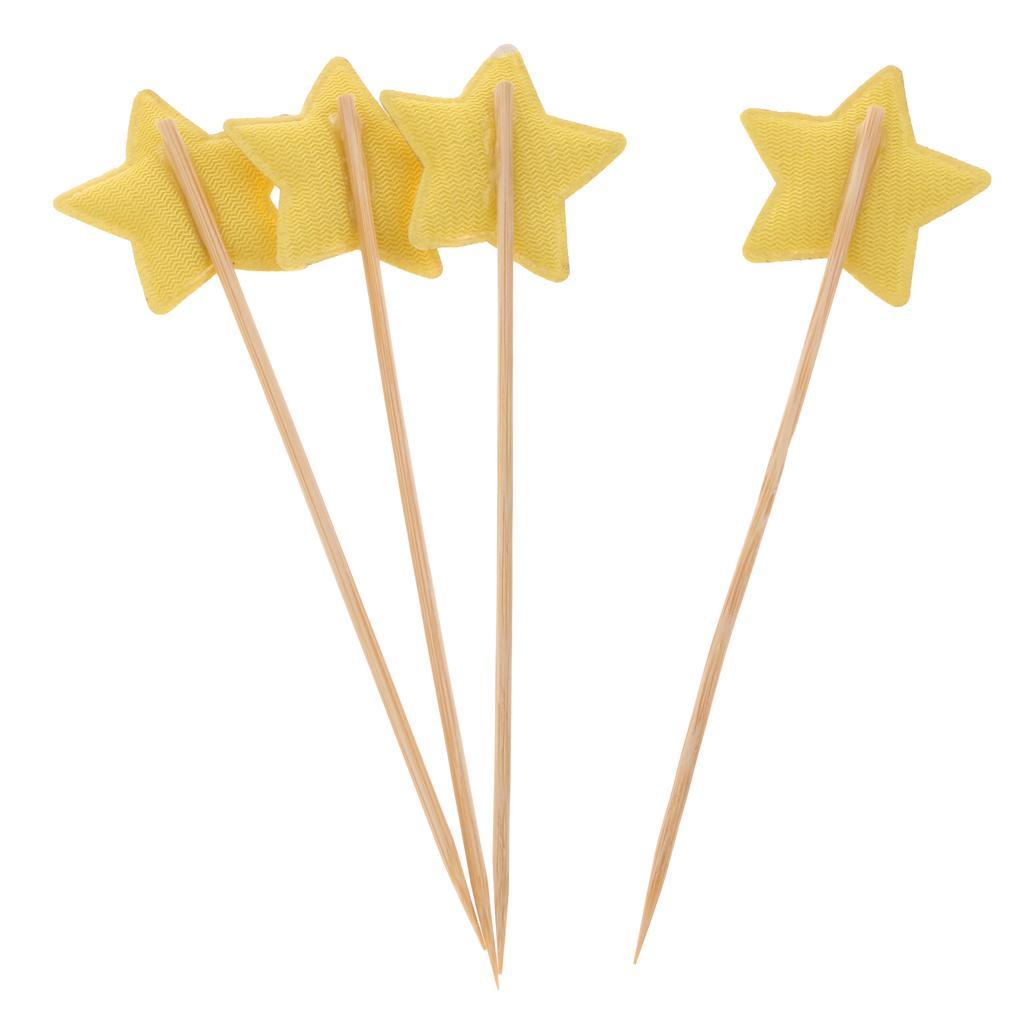 2x20 Pieces Star Cake Cupcake Topper for Birthday/Wedding Party Decor Gold