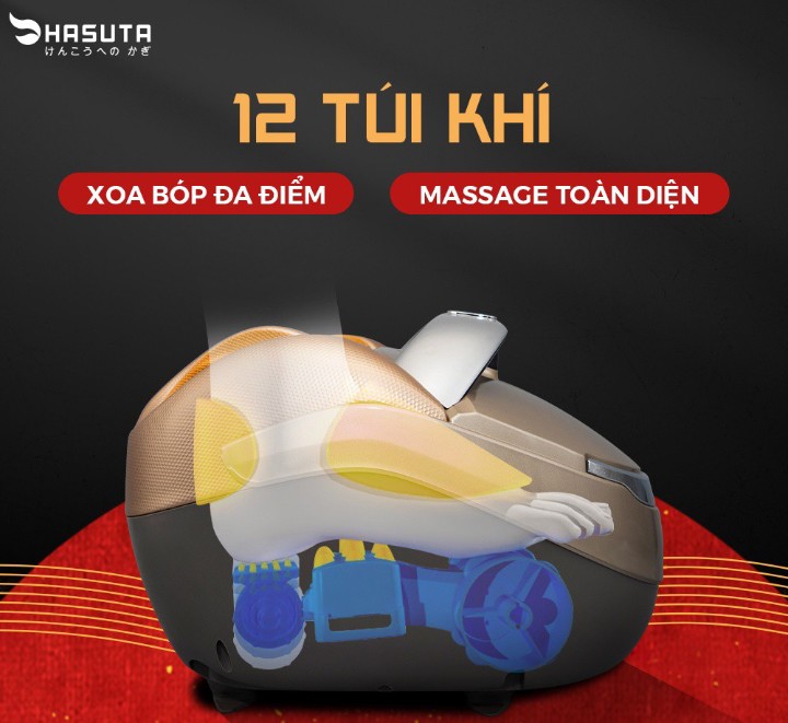 Máy massage chân Hasuta HMF-320 xoa bóp lòng bàn chân, ngón chân - Hàng Cao cấp chính hãng