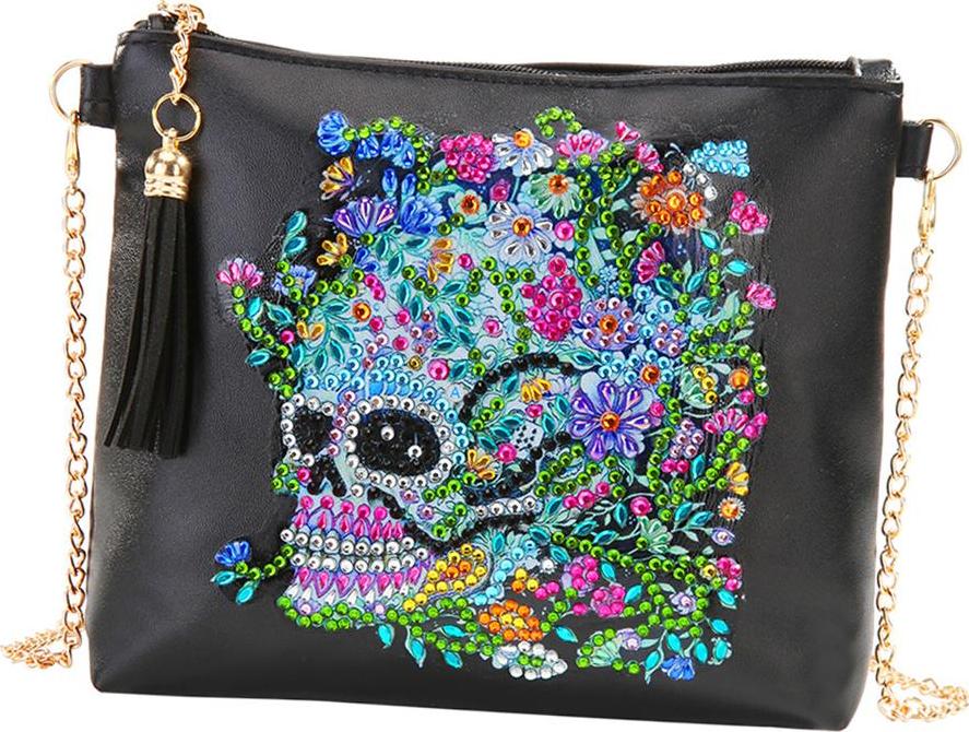 Hình Dạng Đặc Biệt Tranh Gắn Đá Bộ Dụng Cụ Da Tay Thủ Công Mẫu Đầu Lâu