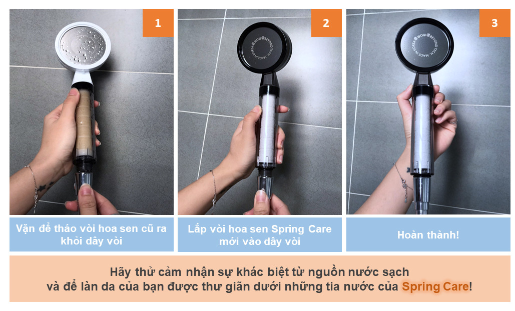 Bộ 4 lõi lọc sạch nước vòi hoa sen (care filter)