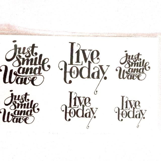 Hình xăm dán chữ nét hoa văn 10x6cm