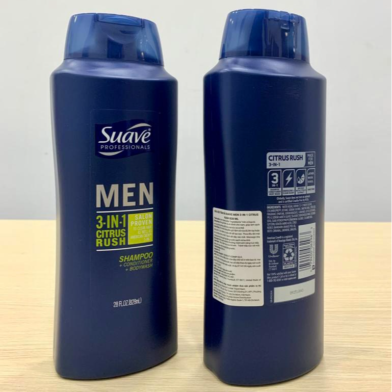 [CHÍNH HÃNG] DẦU GỘI SUAVE 3 IN 1 PROFESSIONALS MEN 828ML USA