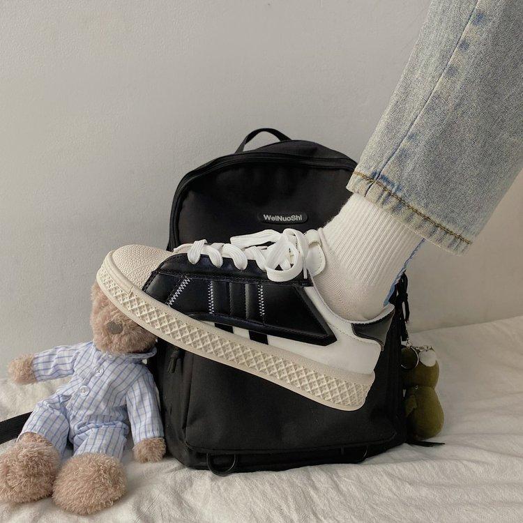 Giày Thể Thao Bằng Da Pu Thời Trang Hàn Quốc Dành Cho Bạn Nữ