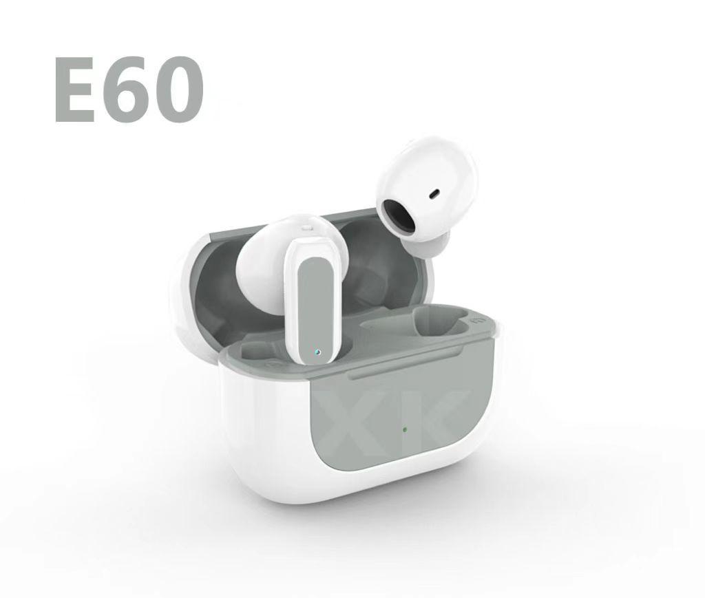 Tai nghe bluetooth kiểu mới nhất E60 mini âm thanh nổi thể thao không dây thực sự bán trong tai thương mại điện tử TWS