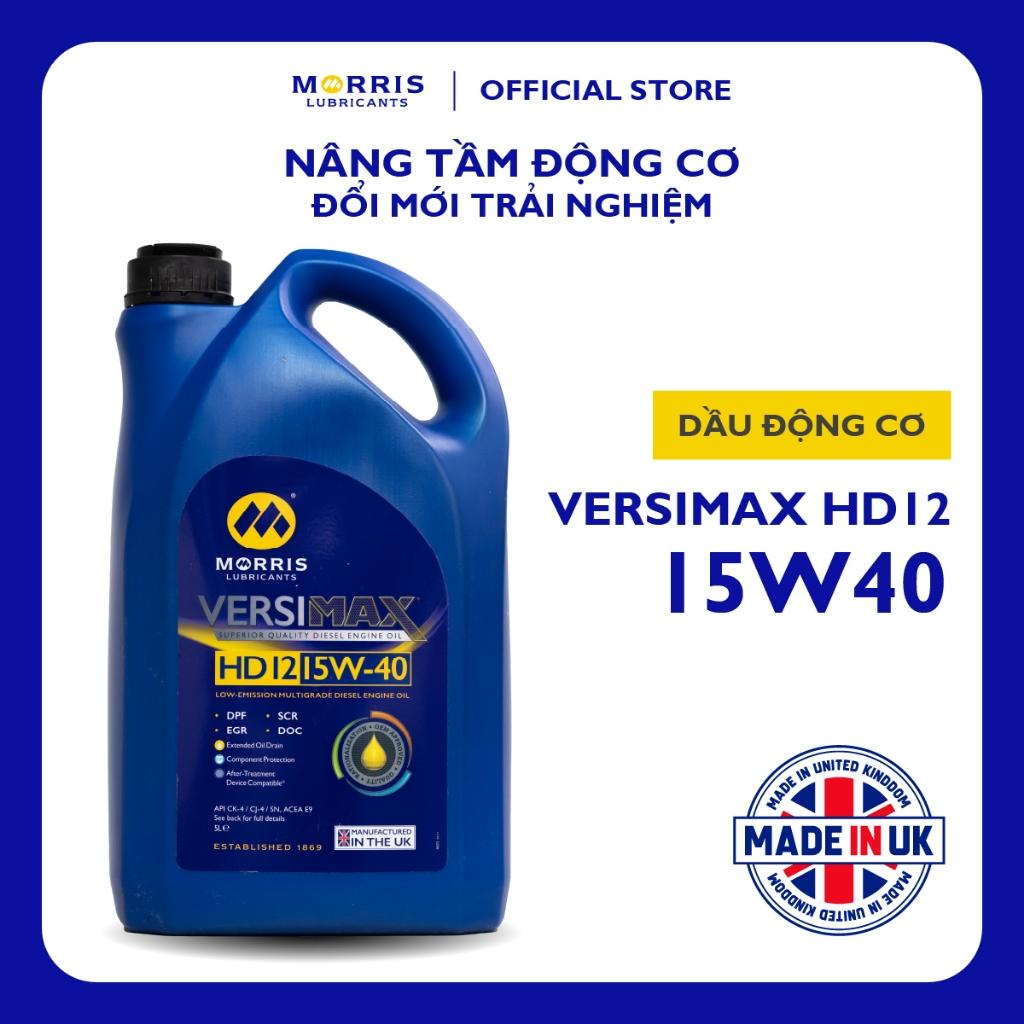 Dầu Nhớt Cao Cấp Cho Động Cơ Xăng và Diesel - Morris Lubricants Versimax HD12 15W-40 / Can 5L