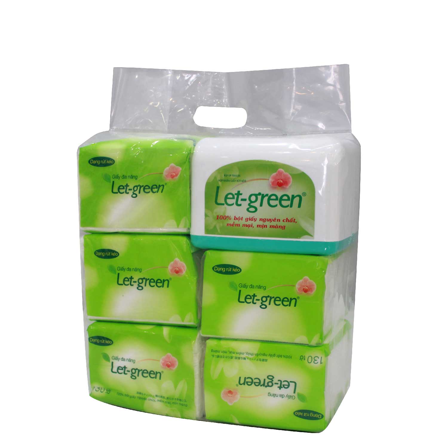 - BỘ 6 TÚI GIẤY VỆ SINH ĐA NĂNG LET-GREEN 10*21CM 130 TỜ