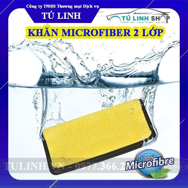 KHĂN MICROFIBER 2 LỚP LAU XE Ô TÔ, NHÀ CỬA CHUYÊN DỤNG