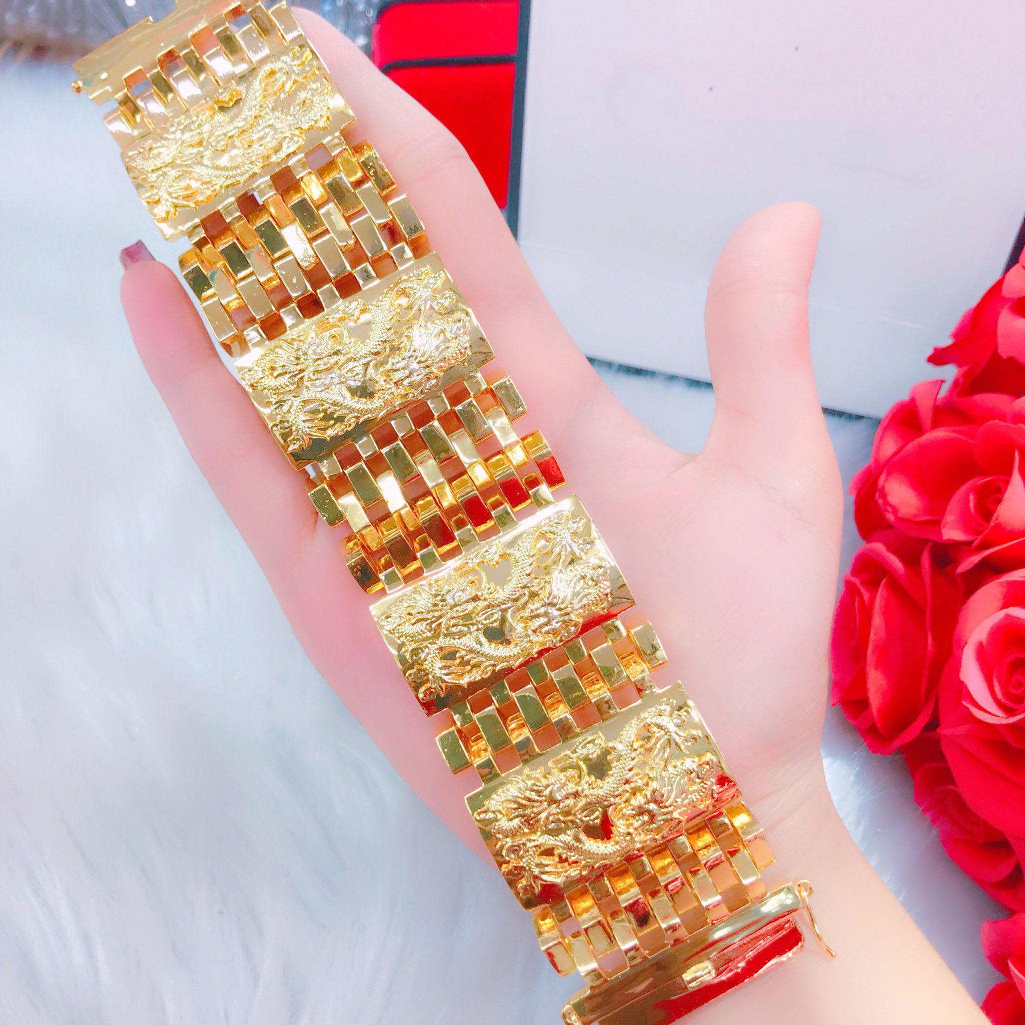 Lắc Tay Nam Mạ Vàng 24K - MS 0230.10.09