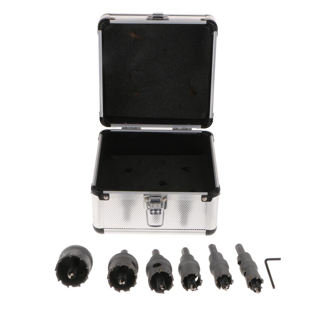 6pcs 20-40mm High Strength Carbon Steel Cemented Carbide Hole Alloy Drill Special Opening Design Helps to Reduce Chip Cutting Resistance