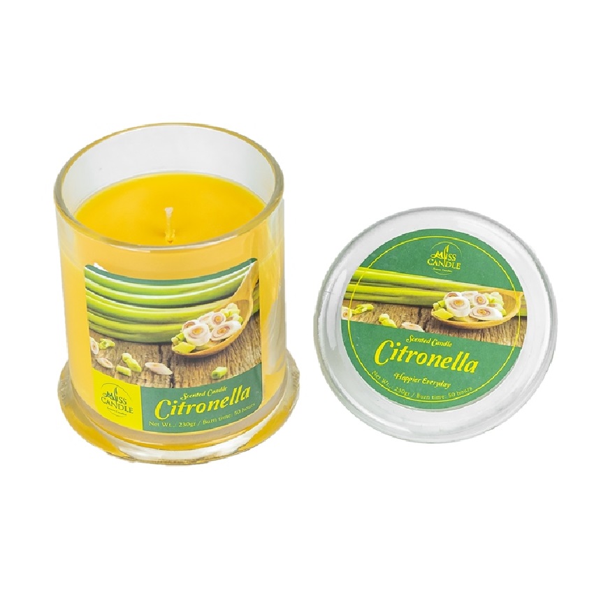 Hũ nến thơm Miss Candle NQM3414 Citronella (Hương sả chanh)