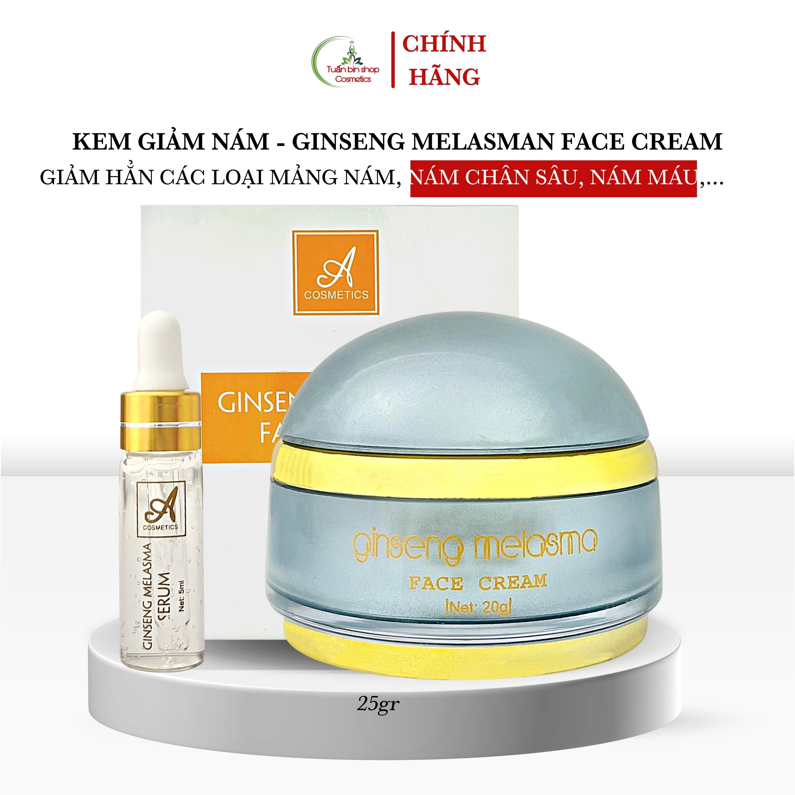 Kem nám tàn nhang Acosmetics, face nám nhân sâm, dưỡng trắng da mặt 25g