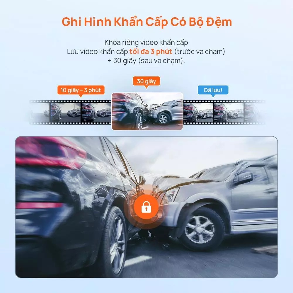Camera hành trình 70mai A410 2.5K HDR quay đêm siêu nét, ghi hình va chạm khẩn cấp, có GPS, giám sát đỗ xe - Hàng chính hãng